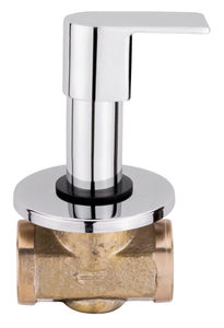 Robinet de chasse d'eau premium avec bride, en laiton chromé, pour WC, fixation murale, accessoire de salle de bain durable pour usage plomberie - Product Image 2