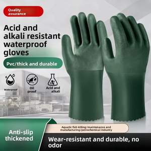 Gants en tricot de qualité supérieure avec paume en latex antidérapante, double enduit, doublure en nitrile double enduit, paume enduite de PVC - Product Image 2