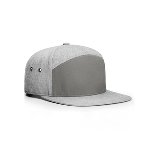 Gorra Unisex de 6 Paneles con Cierre a Presión, Color Sólido, Lona Gris en Contraste, Bordado a Mano, Visera Plana Ajustable, Gorra Casual para Adultos, Cuatro Estaciones - Product Image 1