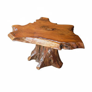 Table basse sculpturale artisanale en racine de teck, biologique, exclusive, moderne, durable, en bois massif naturel, pour salon - Product Image 1
