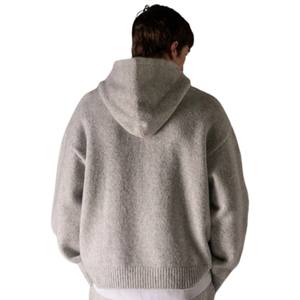 Ensemble sweat à capuche et jogging en maille coupe décontractée pour homme – Tenue décontractée en coton style streetwear avec poche kangourou – Ensemble de sport tendance - Product Image 5