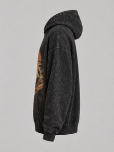 เสื้อฮู้ดผู้ชายซักกรดเสื้อสเวตเชิ้ตลำลองแนวสตรีทเสื้อสเวตเชิ้ตมีกระเป๋าจิงโจ้ซักได้แขนยาวและใส่สบาย - Product Image 3