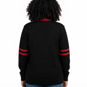 Cardigan en tricot épais à col en V brodé sur mesure, double boutonnage, pour sororités, fraternités et universités – Vente en gros - Product Image 5