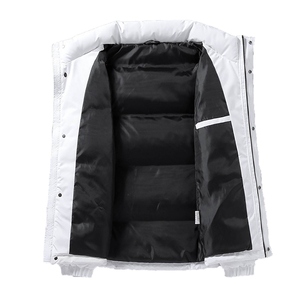 Chaqueta Parka Casual de Invierno para Hombre, Abrigo Bomber Ajustado de Lana, con Capucha Oversize, Estampado de Letras, Acolchado de Moda para Senderismo, Lona - Product Image 6