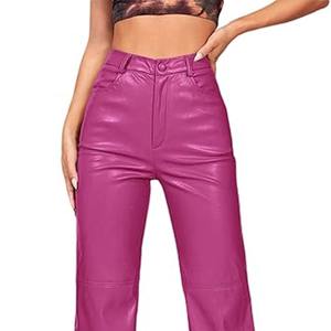 กางเกงหนังผู้หญิงสั่งทำขายส่งปี 2026 เอวกลาง มีบริการ OEM กางเกงหนังผู้หญิง - Product Image 6