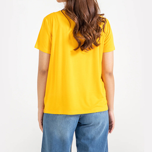 Factory Price High Quality Summer Women's Regular Fit Crew Neck Short Sleeve Casual T-<b>Shirt</b> Cotton Blend Breathable Customizable - Product Image 2