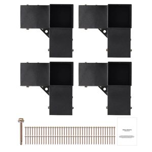 Kit 4 Pezzi Staffe Angolari a 3 Vie Rinforzate 4x4 Dimensione Interna 3.6x3.6 per Lavori in Legno Fai-da-te, Base per Pergola e Tettoia, Facile Installazione - Product Image 2