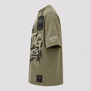 Camiseta Gráfica Oversize Vintage con Lavado Ácido Personalizada, de Algodón Pesado, Manga Corta, Estilo Urbano para Hombre, Ropa de Moda OEM - Product Image 6