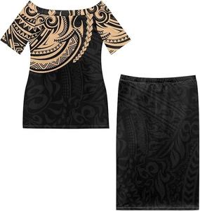 Vestido Puletasi Samoano Personalizado al por Mayor para Mujer, Vestidos Casuales con Estampado Tribal Polinesio, Fabricante OEM, Proveedor al por Mayor - Product Image 5