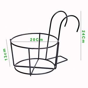 Soporte Redondo de Metal para Macetas Colgantes, Cesta para Macetas de Balcón, para Porche, Terraza y Patio - Product Image 6