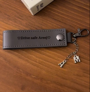 YY Stocked New Style Durable PU Leather Printed Iron Keychain Personalized <b>Key</b> Fob Car <b>Key</b> <b>Holder</b> for Gifts - Product Image 2
