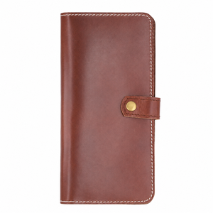 Genuine Leather Short Vintage Passport <b>Wallet</b> with <b>RFID</b> Blocking-Custom Logo OEM ODM Wholesale - Product Image 1