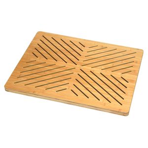 Alfombra de Baño y Piso Antideslizante de Bambú Oceanstar con Patas de Goma, Accesorio de Baño Ecológico y Elegante - Product Image 1