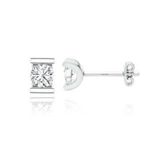 Pendientes de Diamantes Cultivados en Laboratorio de 3.3 CTW, Corte Cuatro Puntas, Certificados por IGI, Chapados en Oro Amarillo de 14K, Claridad VS, Tipo F, Venta al Por Mayor OEM - Product Image 2