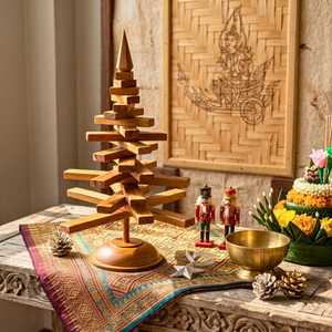 Élégante Décoration de Noël en Bois pour l'Année Nouvelle, Artisanat Hs Husnain, Moderne, Brillante, Haute Qualité, Décoration d'Intérieur pour Salon, Table, Bureau - Product Image 4