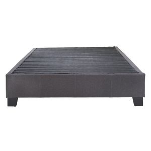 Letto Moderno Contemporaneo Queen Size in Tessuto Grigio Antracite con Base Imbottita Elegante - Product Image 3