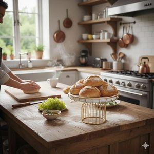 Soporte de Pastel de Metal de Lujo con Bandeja Blanca y Base con Acabado Dorado, Elegante Soporte para Pasteles, Cupcakes, Repostería y Frutas - Product Image 5