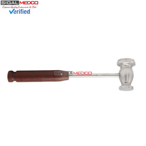 Martillo Ortopédico Manual de Doble Cabeza con Mango de Fibra, Martillo para Injertos Óseos, Martillo Óseo Ortopédico de Acero Inoxidable, Instrumento Quirúrgico de 26 cm - Product Image 3