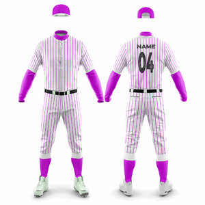 High Quality <b>Baseball</b> Jersey OEM Team Uniform Custom Adults and Youth Sizes Breathable 100% Polyester Club Sports Uniform - Product Image 1