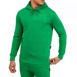 Sudadera con Capucha Extra Grande para Hombre, Color Negro Sólido, Tejido de Algodón, Estilo Casual, con Bolsillo Tipo Canguro, Estilo Urbano Otoñal - Product Image 6