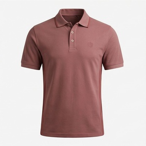 Polo à manches courtes pour homme, couleur unie, coton piqué, respirant, coupe classique, logo sur le devant - Product Image 1