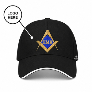 Heritage Masonic Regalia Greek Apparel Brotherhood Sisterhood Masonic Wear Fraternity & Sorority Custom Logo <b>Black</b> <b>Baseball</b> <b>Cap</b> - Product Image 1