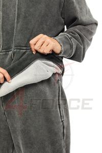 Gran oferta, conjunto de chándal de gran tamaño de invierno para mujer, nuevo diseño, traje de Jogger de lavado ácido OEM, pantalón con capucha de lavado de piedra Vintage sólido - Product Image 5