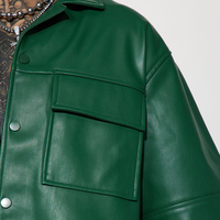 Survêtement en similicuir marron délavé de haute qualité – Streetwear Hip Hop pour hommes – Ensemble à manches courtes avec logo personnalisé
