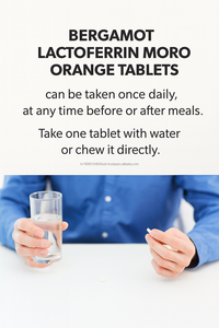 เม็ดมะกรูดธรรมชาติ lactoferrin Moro ORANGE tablets อาหารเสริมเพื่อสุขภาพสำหรับผู้ใหญ่ - Product Image 6