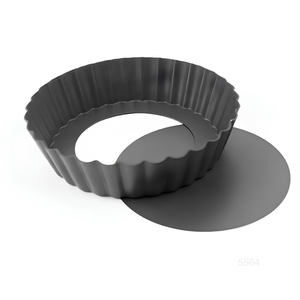 Molde para Tartas Acanalado Profundo de 6 Pulgadas de Diámetro y 1.6 Pulgadas de Profundidad, con Fondo Desmontable, Mini Moldes Negros para Tartas con Bordes Acanalados, Herramienta para Hornear Postres - Product Image 4