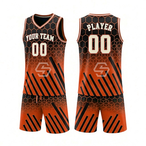 Maillot de basket personnalisé et abordable 100 % polyester, col en V, sans manches, respirant, ensemble d'uniformes d'entraînement unisexe - Product Image 4