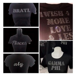 Camiseta Personalizada con Pedrería para Hombre, Cuello Redondo, Camiseta Brillante con Palabras Personalizadas, Manga Corta, para Fiestas y Bodas - Product Image 5