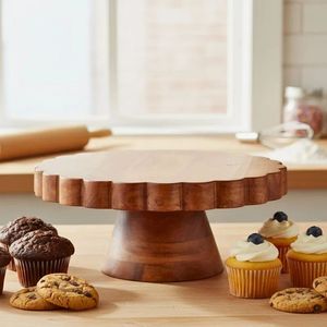 Support à gâteau en bois fait main, écologique et non toxique, pour la présentation de gâteaux et de cupcakes, marque Curio Craft, pour mariages, restaurants, boulangeries - Product Image 5