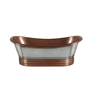 Bañera independiente de cobre japonés de edición limitada, bañera de cobre antiguo liso, artesanías, bañera de cobre, mayorista a granel - Product Image 3