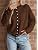 Cardigan en tricot marron à manches longues, fermeture boutonnée, couleur unie, pull d'automne, coupe classique, style homme - Product Image 5