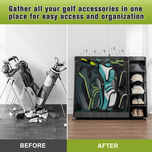 Gray Wooden Golf Bag Storage <b>Rack</b> <b>for</b> <b>Garages</b> and Shelves - Product Image 6