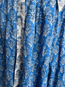 เดรสยาวพิมพ์ลายบล็อกสำหรับผู้หญิงไซส์ใหญ่ คอวี แขนยาว ผ้าฝ้าย ลายดอกไม้ สวมใส่สบาย ราคาโรงงาน - Product Image 4