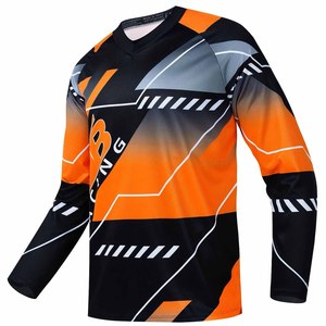 เสื้อเจอร์ซีย์ BMX ผ้าตาข่ายระบายอากาศ แขนยาว แห้งเร็ว ออกแบบเองได้ ปรับแต่งได้ โพลีเอสเตอร์ % - Product Image 2