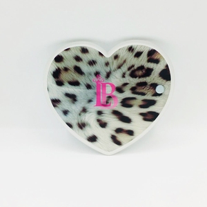 Top Sale Acrylic Tiles Clean Acrylic Material Cheetah Heart Design Eyelash Tile Magnet Long Working With Magnet Eyelash <b>Tools</b> - Product Image 1
