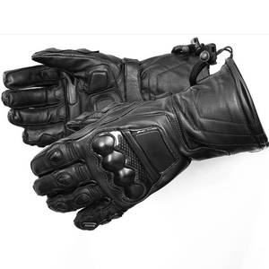 Guantes de Motocicleta de Cuero Impermeables para Invierno, Protección de Nudillos Reforzada, Pantalla Táctil, Resistentes al Frío, Dedos Completos, Equipo de Carreras - Product Image 1