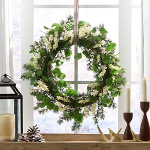 Guirlande de Noël de 25,5 pouces pour la décoration de la porte d'entrée intérieure ou extérieure, couronnes d'hiver pour l'intérieur et l'extérieur, guirlande de Noël - Product Image 1