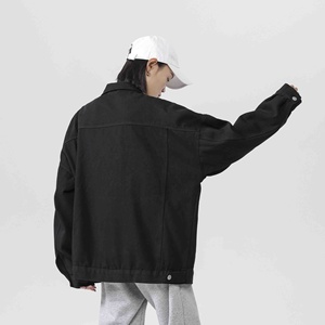 <b>Men</b> <b>White</b> Denim <b>Jacket</b> Casual Loose Fit Turn-down Collar Single Breasted Cotton Jean Coat Spring Streetwear Style - Product Image 3