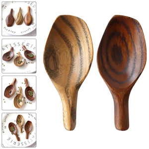 Mini Cuchara de Madera para Té, Cuchara de Madera de Boca Ancha con Mango Corto, Cuchara para Especias para Cocina y Viajes - Product Image 3