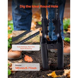 Trivella Manuale Robusta con Manico in Fibra di Vetro e Lama in Metallo con Indicatori di Scala - Product Image 3