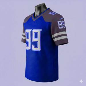 Nuevo Diseño de Última Generación, Jersey de Fútbol Americano Personalizado OEM, de Manga Corta para Adultos, 100% Poliéster, Sublimado Personalizado - Product Image 2