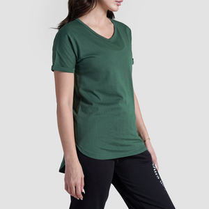 Opciones de color personalizadas y costuras suaves crean ropa casual versátil para boutiques y camisetas versátiles con cuello en V para mujer. - Product Image 5