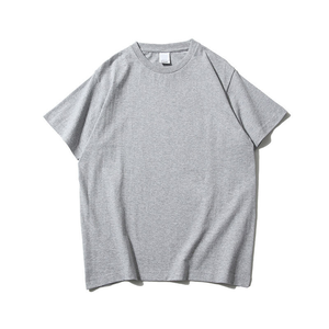 เสื้อยืดคอกลมแขนสั้นผ้าฝ้ายเรียบสำหรับผู้ชายอินเทรนด์ทรงปกติสีทึบลำลองผ้าเจอร์ซีย์ถักสีดำ - Product Image 3