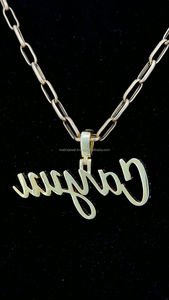 VVS Moissanite ชื่อฮิปฮอปผู้หญิงเครื่องประดับที่ดีสร้อยคอประดับตัวอักษรน้ำแข็ง925จี้แร็ปเปอร์เงินสเตอร์ลิง - Product Image 3