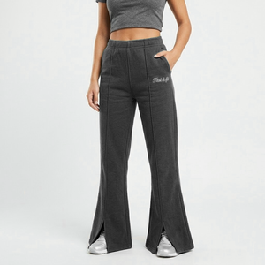 High Quality Sport Fashionable Comfortable Eco-Friendly Quick Dry Casual Winter Slim Fit Jogger Women Flared Sweat Pant - Product Image 1