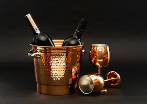 copper <b>goblet</b> soft finish copper <b>wine</b> glass elegant brushed copper <b>goblet</b> modern brushed copper glass thick wall copper <b>wine</b> - Product Image 4